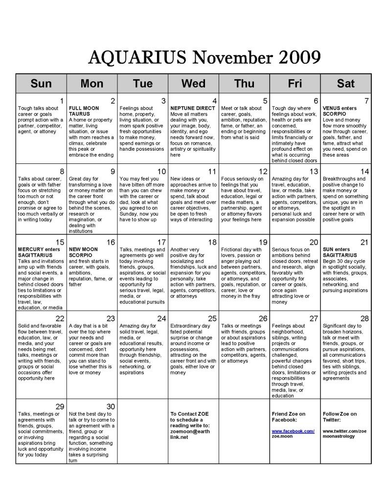 Zoe Moon Astrology October 2009