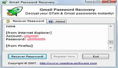 Gmail password recovery