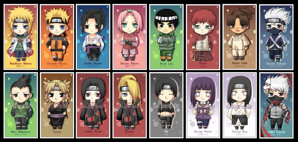 all naruto characters pictures. Naruto Chibi Characters Anime; all naruto characters chibi.