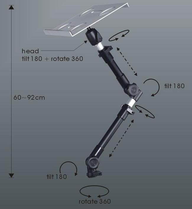 Car Holder For iPad Ball Joint Head AM-2A
