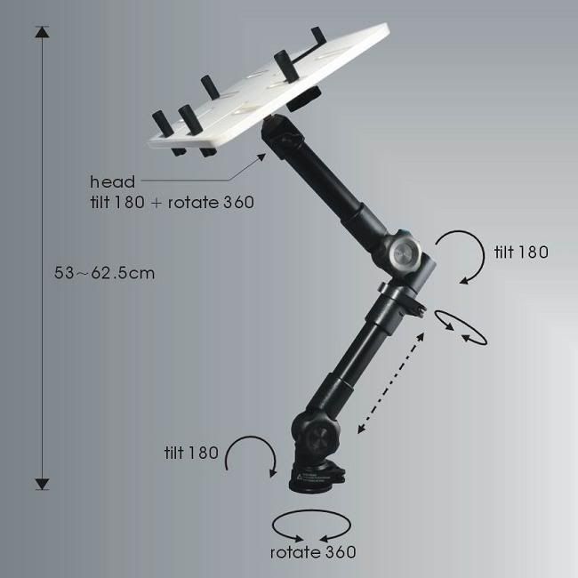 Car Holder For iPad Clamping Ball Joint Head