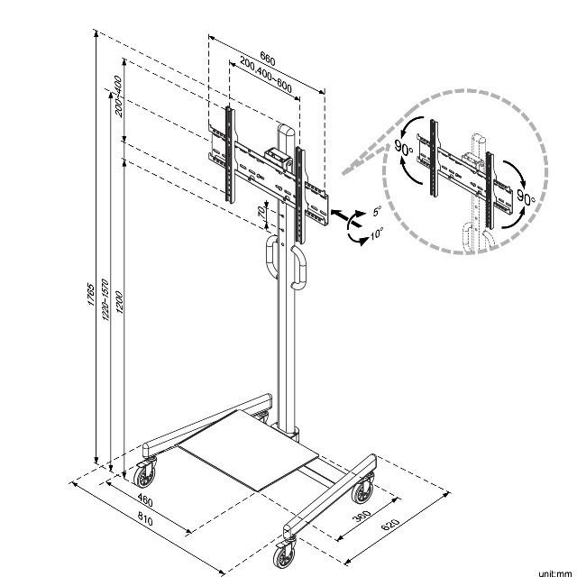 TV Cart Specifications