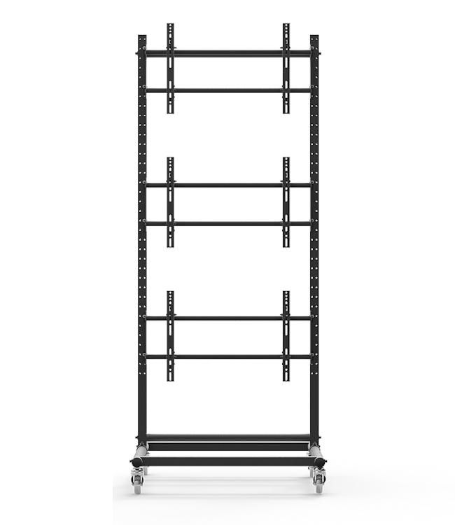 Micro-Adjustable Mobile Video Wall Cart/Stand For 46 to 60 inch (1x3)