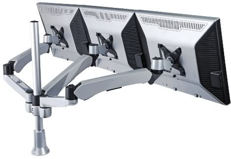 Triple Monitor Desk Mount Spring Arm Quick Release/Mount Alternate Image 3