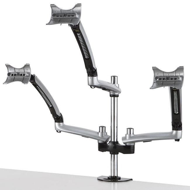 Cotytech Triple Apple Desk Mount Spring Arm - Silver