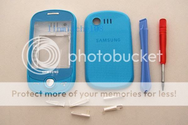 Blue Housing Case Faceplate For Samsung C3510+Keypad  