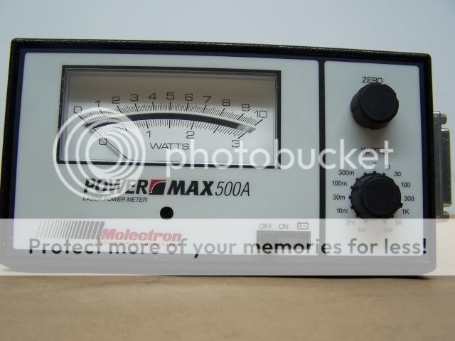 COHERENT MOLECTRON POWERMAX 500A LASER POWER METER W/ COHERENT 