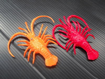 2 Pcs Mini Lobster Crayfish Tank Aquarium Ornament Red Orange
